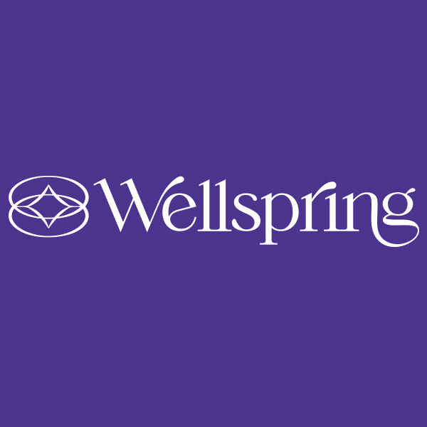 Gallery 1 - White Wellspring logo against a purple background