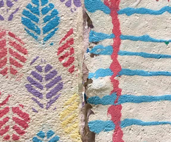 Gallery 2 - dried sheets of colored pulp-decortated handmade paper