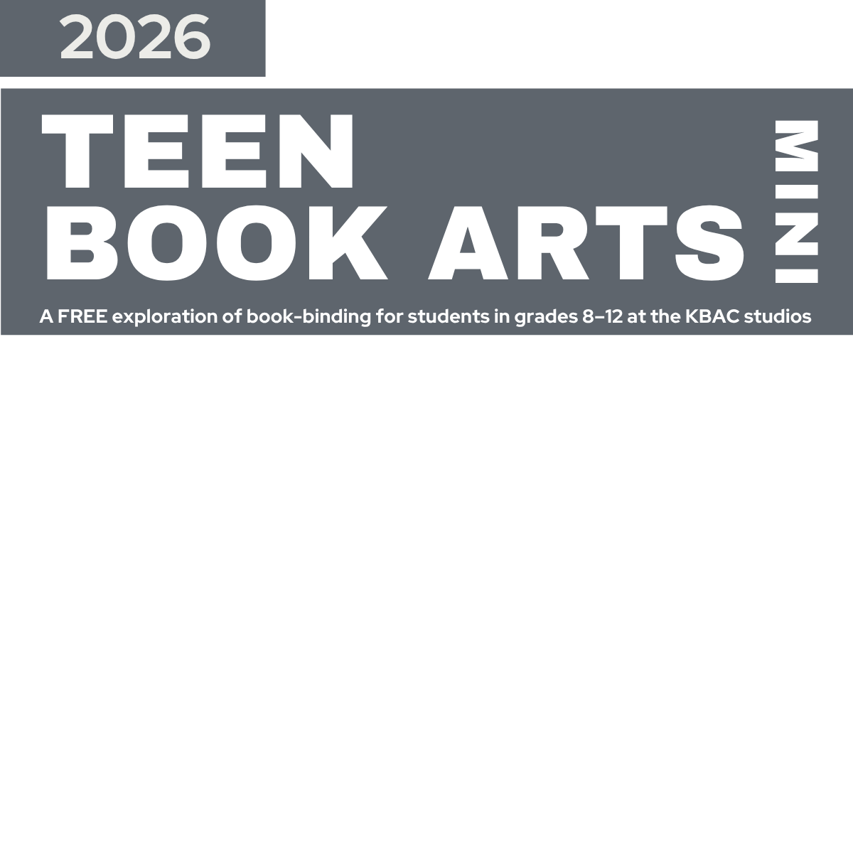 Gallery 2 - Teen Book Arts Mini logo
